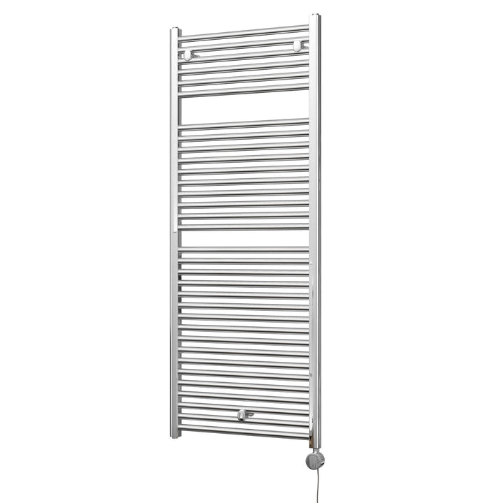 Roma - Chrome Electric Towel Rail H1512mm x W600mm Straight 600w Thermostatic