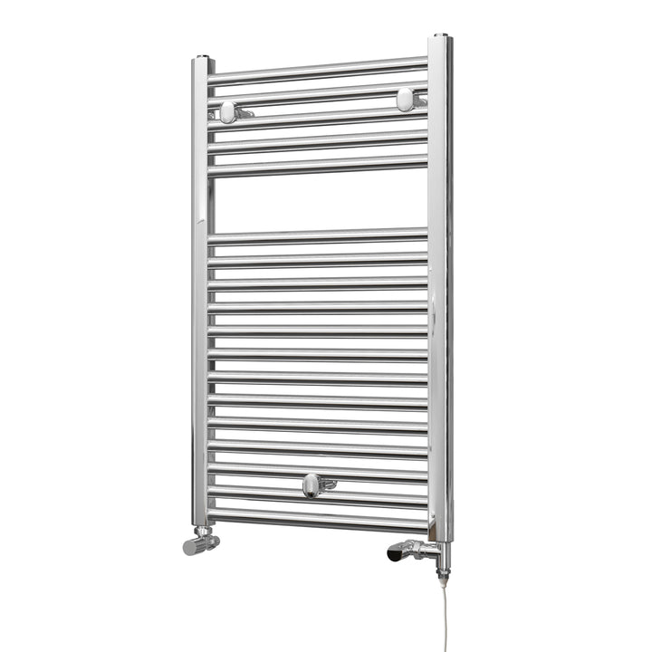 Roma - Chrome Dual Fuel Towel Rail H842mm x W500mm Standard - Straight