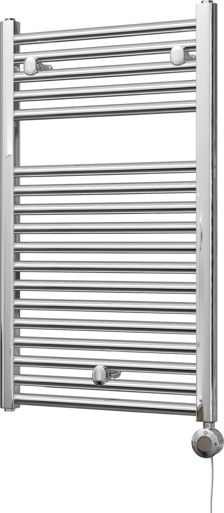 Roma - Chrome Electric Towel Rail H842mm x W500mm Straight 300w Thermostatic