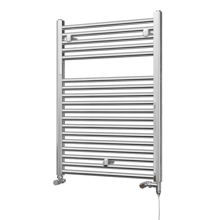 Roma - Chrome Dual Fuel Towel Rail H842mm x W600mm Standard - Straight