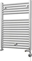 Roma - Chrome Dual Fuel Towel Rail H842mm x W600mm Thermostatic - Straight