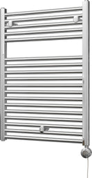 Roma - Chrome Electric Towel Rail H842mm x W600mm Straight 300w Thermostatic