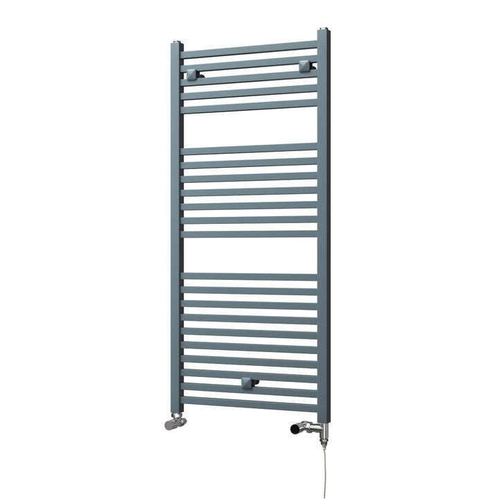 Todi - Anthracite Dual Fuel Towel Rail H1110mm x W500mm Standard - Straight