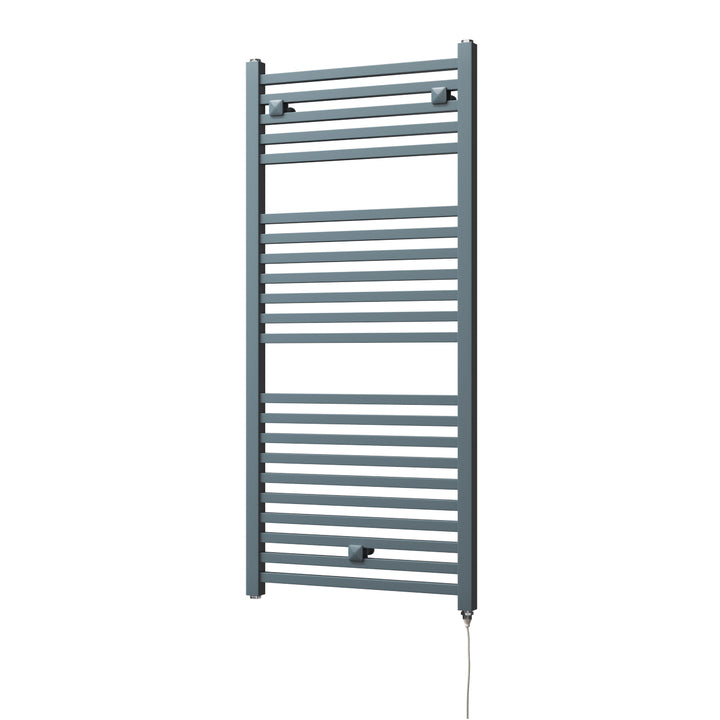 Todi - Anthracite Electric Towel Rail H1110mm x W500mm Straight 500w Standard