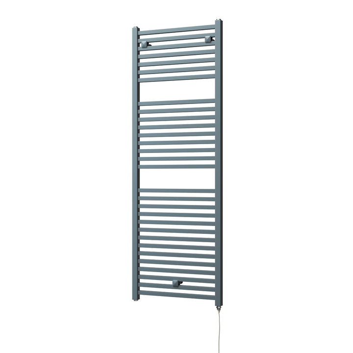 Todi - Anthracite Electric Towel Rail H1420mm x W500mm Straight 600w Standard