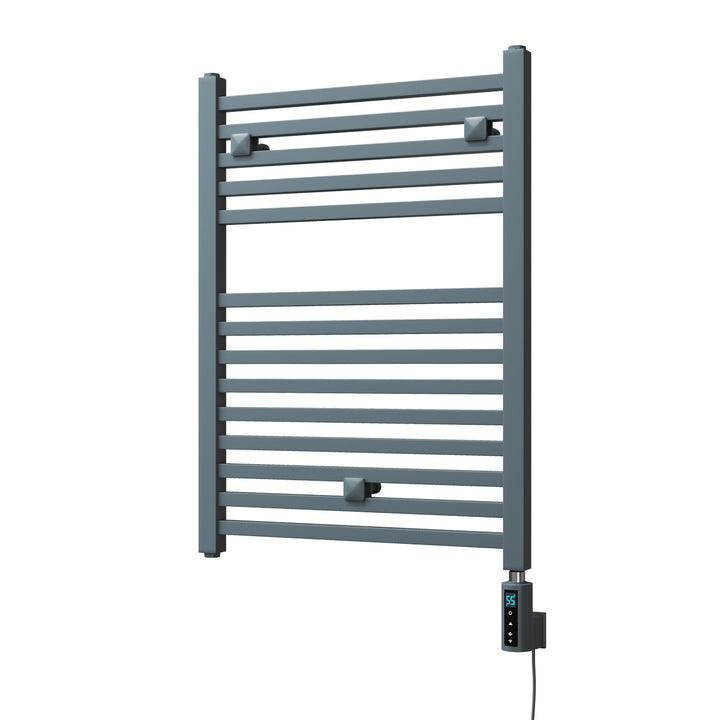 Todi - Anthracite Electric Towel Rail H690mm x W500mm Straight 300w Thermostatic WIFI
