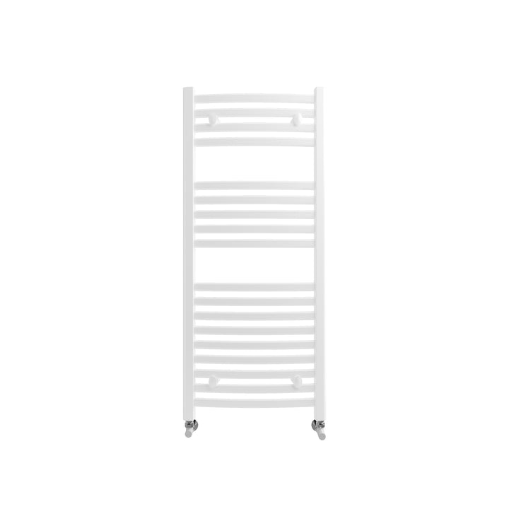 Merano - White Heated Towel Rail - H1150mm x W500mm - Curved