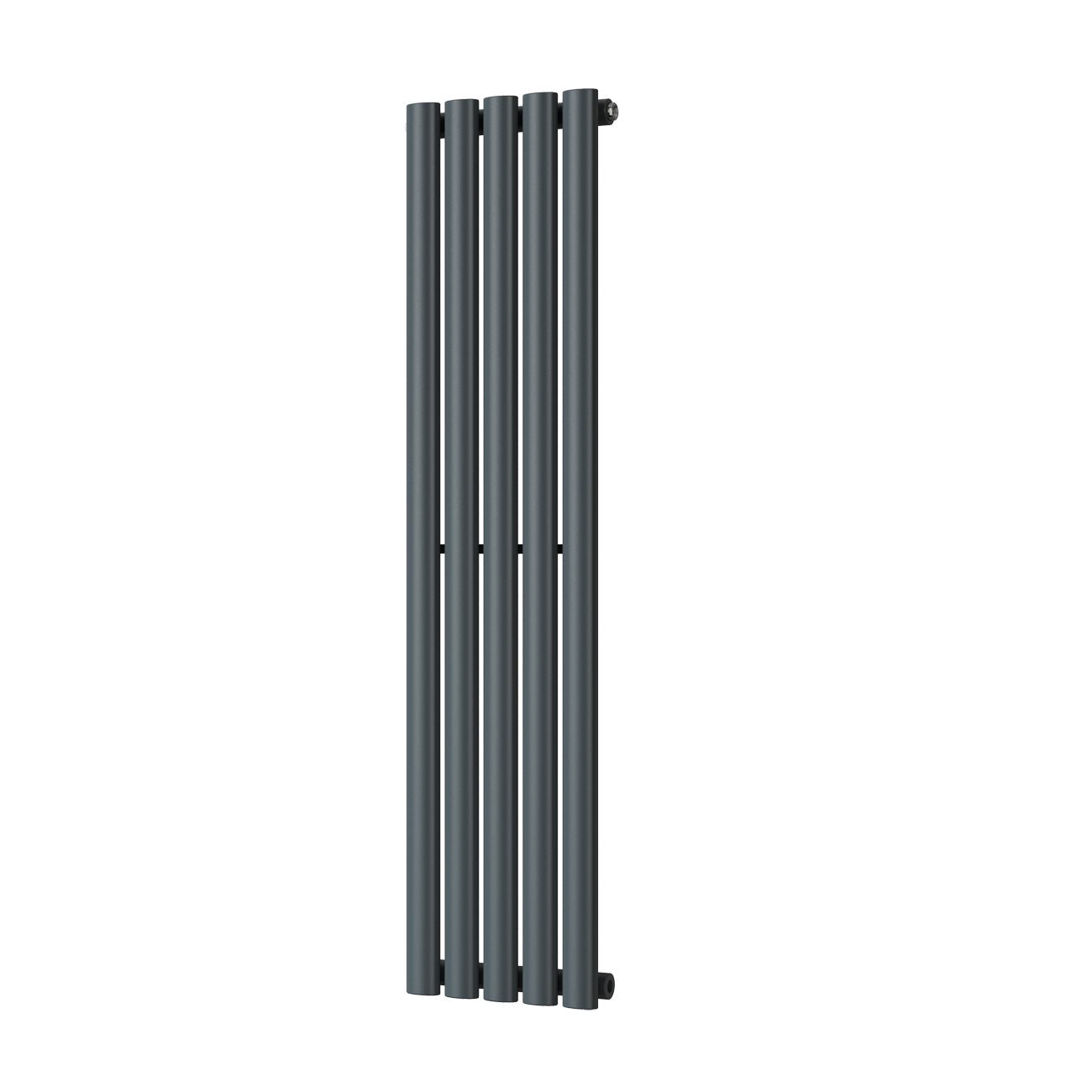 Omeara - Anthracite Designer Radiator H1200mm x W290mm Single Panel - Feet Included