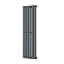 Omeara - Anthracite Designer Radiator H1200mm x W348mm Single Panel - Feet Included