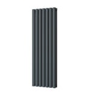 Omeara - Anthracite Designer Radiator H1200mm x W406mm Double Panel - Feet Included