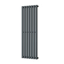 Omeara - Anthracite Designer Radiator H1200mm x W406mm Single Panel - Feet Included