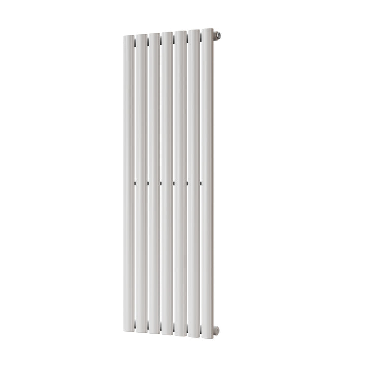 Omeara - White Designer Radiator H1200mm x W406mm Single Panel - Feet Included