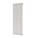 Omeara - White Designer Radiator H1200mm x W406mm Single Panel - Feet Included