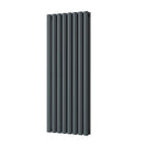Omeara - Anthracite Designer Radiator H1200mm x W464mm Double Panel - Feet Included