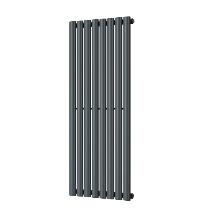 Omeara - Anthracite Designer Radiator H1200mm x W464mm Single Panel - Feet Included