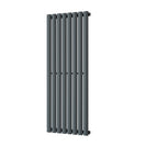 Omeara - Anthracite Designer Radiator H1200mm x W464mm Single Panel - Feet Included