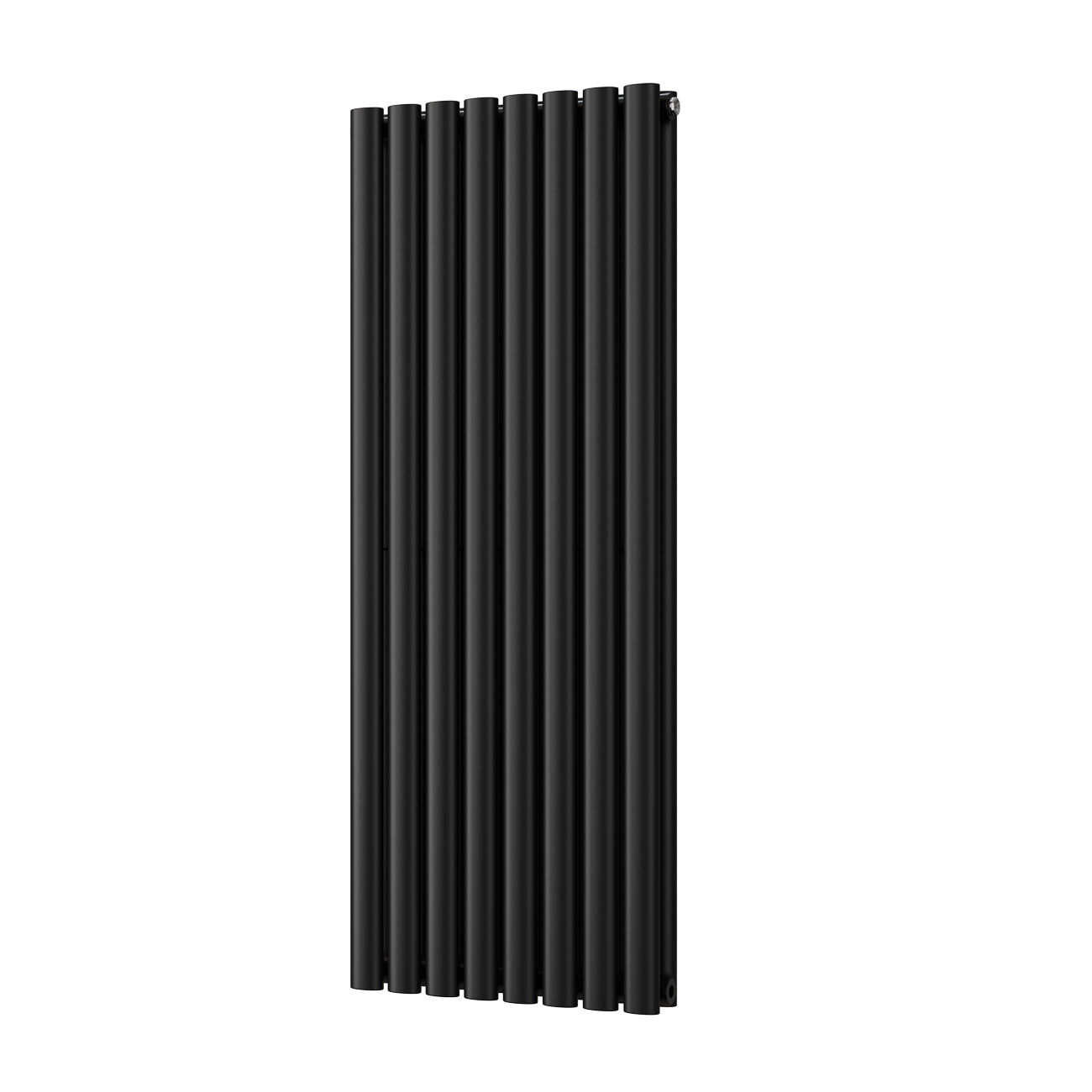 Omeara - Black Designer Radiator H1200mm x W464mm Double Panel - Feet Included