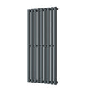 Omeara - Anthracite Designer Radiator H1200mm x W522mm Single Panel - Feet Included