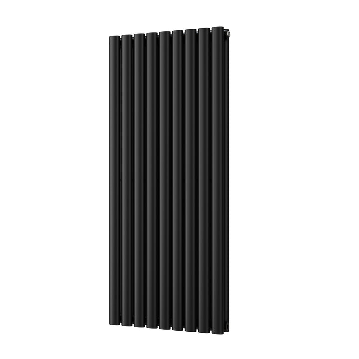 Omeara - Black Designer Radiator H1200mm x W522mm Double Panel - Feet Included