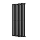 Omeara - Black Designer Radiator H1200mm x W522mm Single Panel - Feet Included