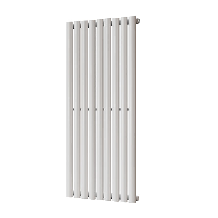 Omeara - White Designer Radiator H1200mm x W522mm Single Panel - Feet Included