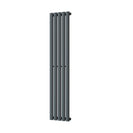 Omeara - Anthracite Designer Radiator H1400mm x W290mm Single Panel - Feet Included