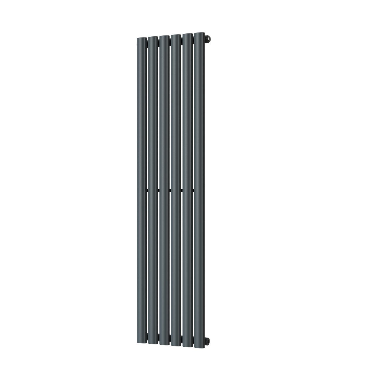Omeara - Anthracite Designer Radiator H1400mm x W348mm Single Panel - Feet Included