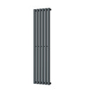 Omeara - Anthracite Designer Radiator H1400mm x W348mm Single Panel - Feet Included