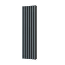 Omeara - Anthracite Designer Radiator H1400mm x W406mm Double Panel - Feet Included