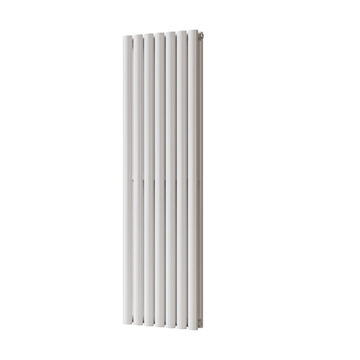 Omeara - White Designer Radiator H1400mm x W406mm Double Panel - Feet Included
