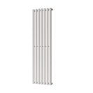 Omeara - White Designer Radiator H1400mm x W406mm Single Panel - Feet Included