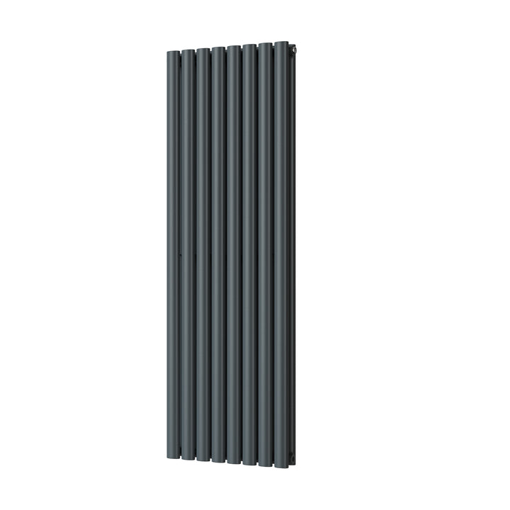 Omeara - Anthracite Designer Radiator H1400mm x W464mm Double Panel - Feet Included