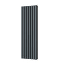 Omeara - Anthracite Designer Radiator H1400mm x W464mm Double Panel - Feet Included