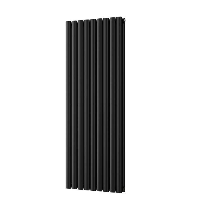 Omeara - Black Designer Radiator H1400mm x W522mm Double Panel - Feet Included