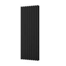 Omeara - Black Vertical Radiator H1400mm x W522mm Double Panel