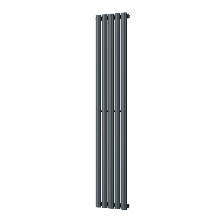 Omeara - Anthracite Designer Radiator H1600mm x W290mm Single Panel - Feet Included