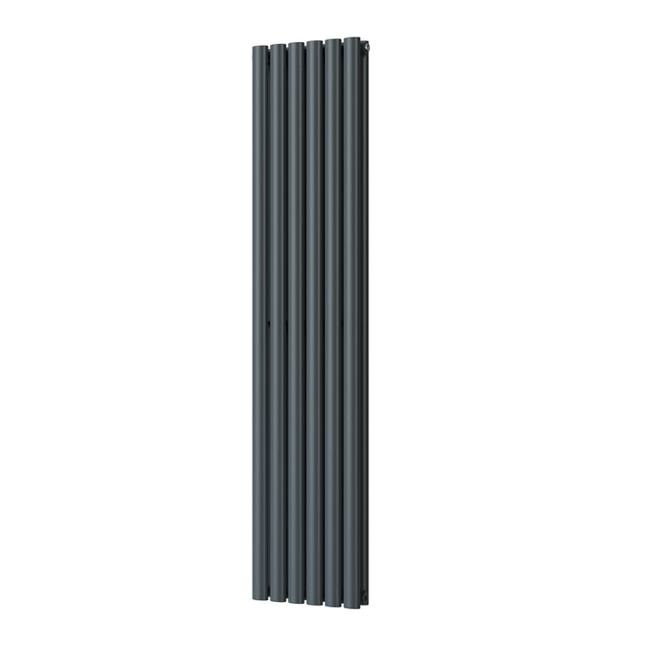 Omeara - Anthracite Designer Radiator H1600mm x W348mm Double Panel - Feet Included