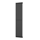 Omeara - Black Designer Radiator H1600mm x W348mm Single Panel - Feet Included