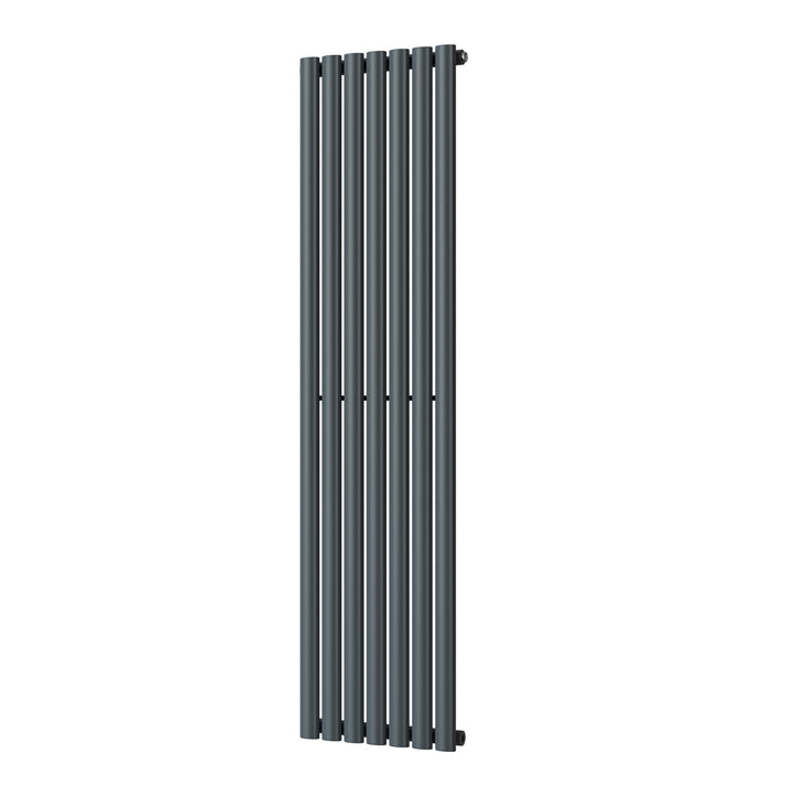 Omeara - Anthracite Designer Radiator H1600mm x W406mm Single Panel - Feet Included