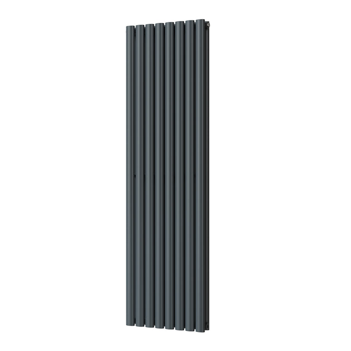 Omeara - Anthracite Designer Radiator H1600mm x W464mm Double Panel - Feet Included