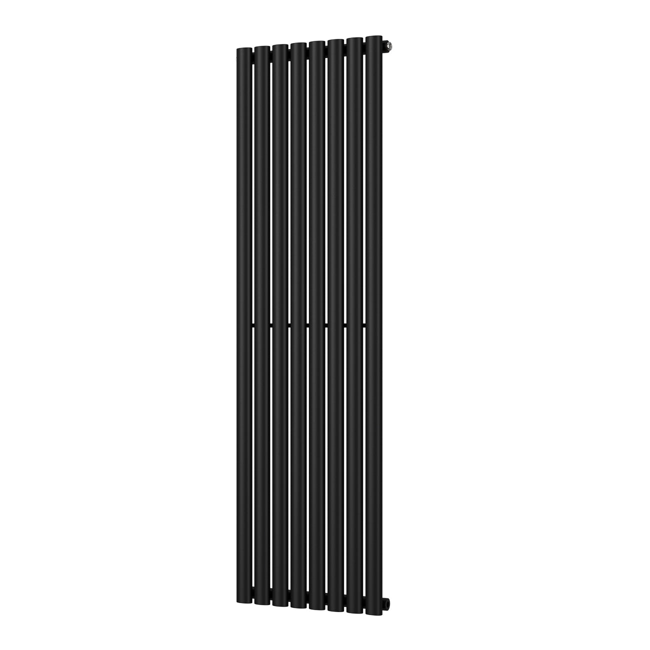 Omeara - Black Designer Radiator H1600mm x W464mm Single Panel - Feet Included