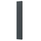 Omeara - Anthracite Designer Radiator H1800mm x W290mm Double Panel - Feet Included