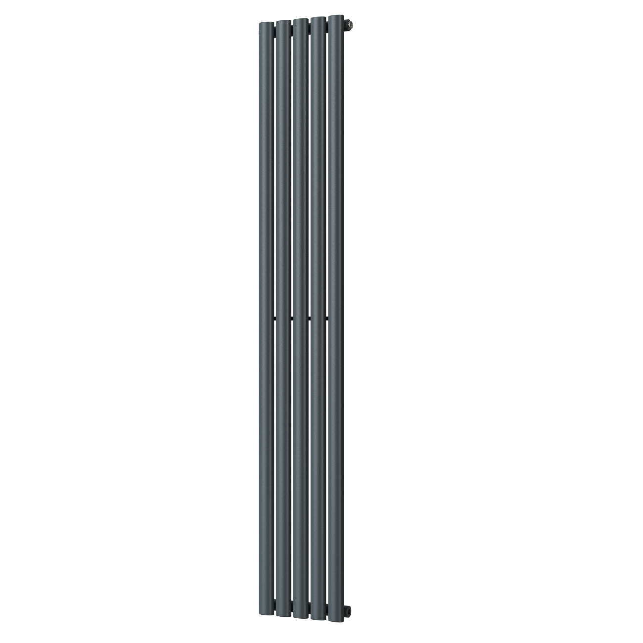 Omeara - Anthracite Designer Radiator H1800mm x W290mm Single Panel - Feet Included