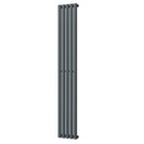 Omeara - Anthracite Designer Radiator H1800mm x W290mm Single Panel - Feet Included