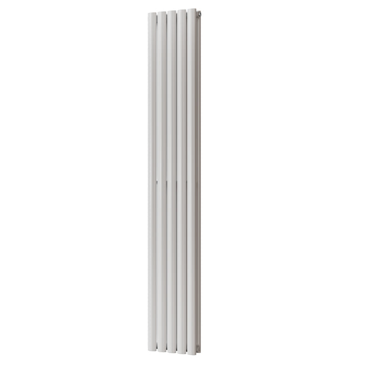 Omeara - White Designer Radiator H1800mm x W290mm Double Panel - Feet Included