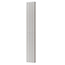 Omeara - White Designer Radiator H1800mm x W290mm Double Panel - Feet Included