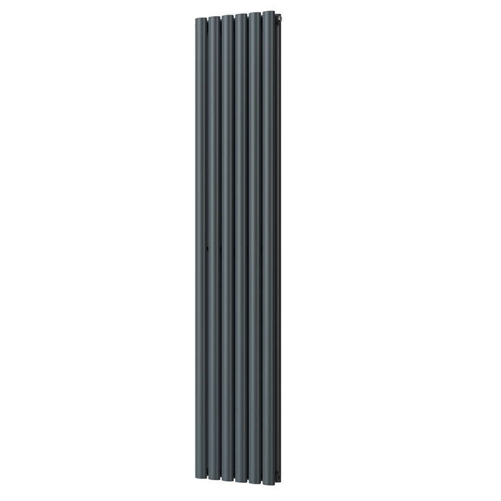 Omeara - Anthracite Designer Radiator H1800mm x W348mm Double Panel - Feet Included