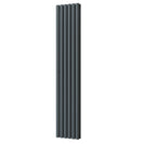 Omeara - Anthracite Designer Radiator H1800mm x W348mm Double Panel - Feet Included