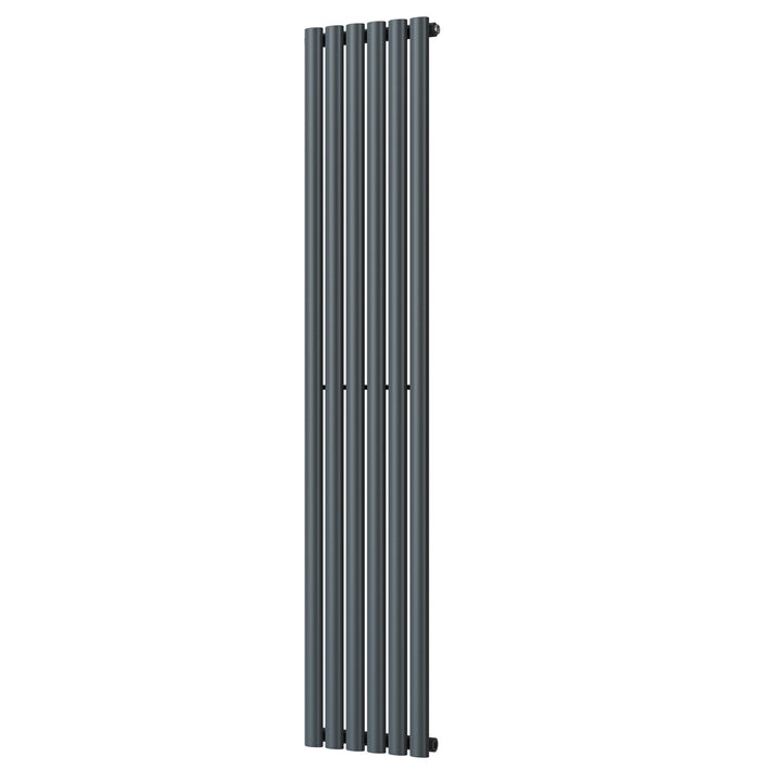 Omeara - Anthracite Designer Radiator H1800mm x W348mm Single Panel - Feet Included