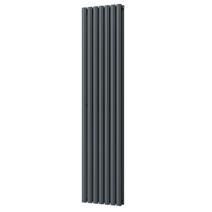 Omeara - Anthracite Designer Radiator H1800mm x W406mm Double Panel - Feet Included